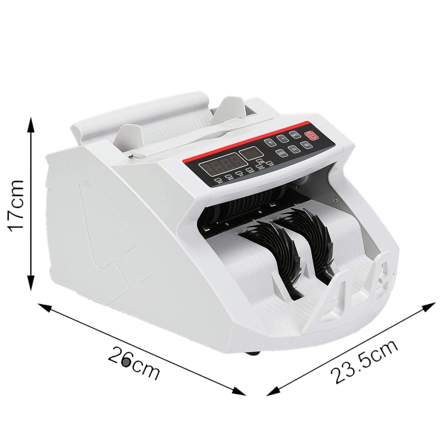 A.M.C. Conta Banconote Display LED Rivelatore di Banconote False, 1000 banconote/minuto