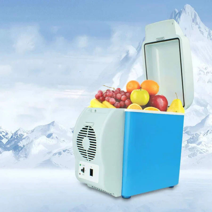 Mini Frigo Portatile Da Viaggio Per Auto Camper 7.5L Caldo E Freddo Con Cavo 12V