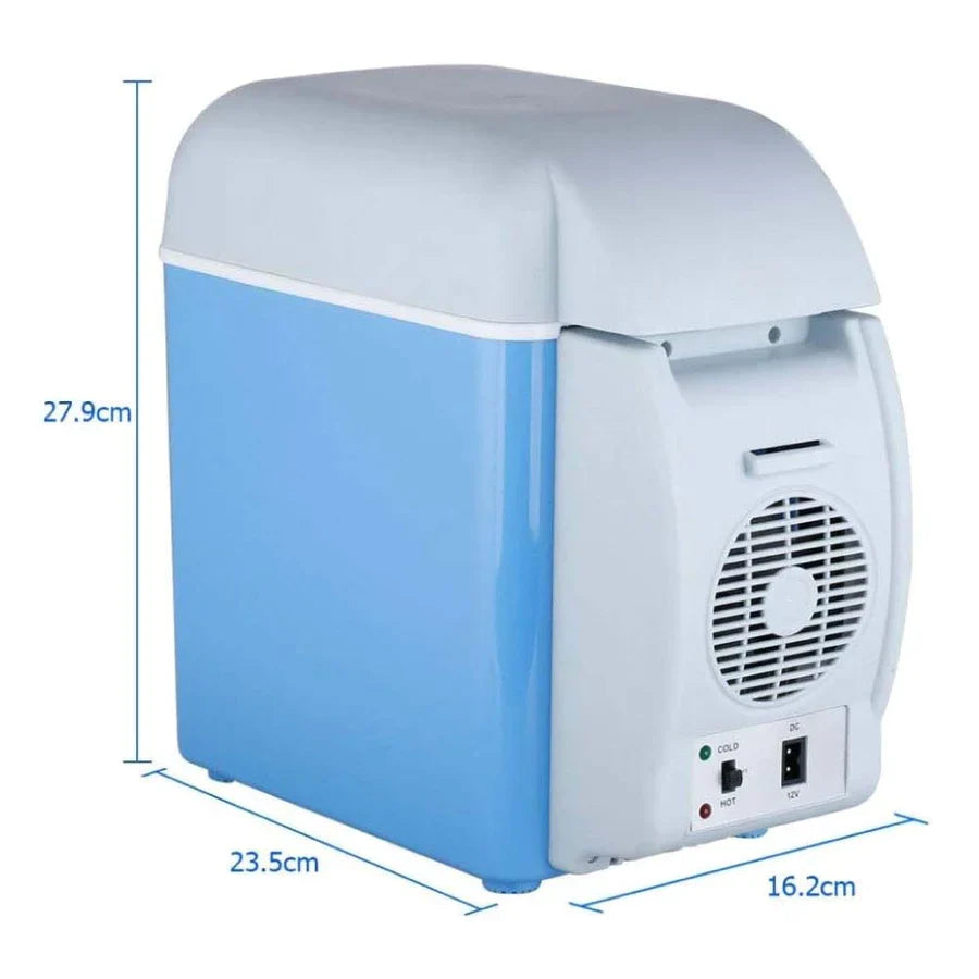 Mini Frigo Portatile Da Viaggio Per Auto Camper 7.5L Caldo E Freddo Con Cavo 12V